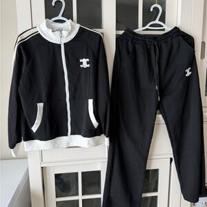 Black and White Women's Turtleneck Sweater